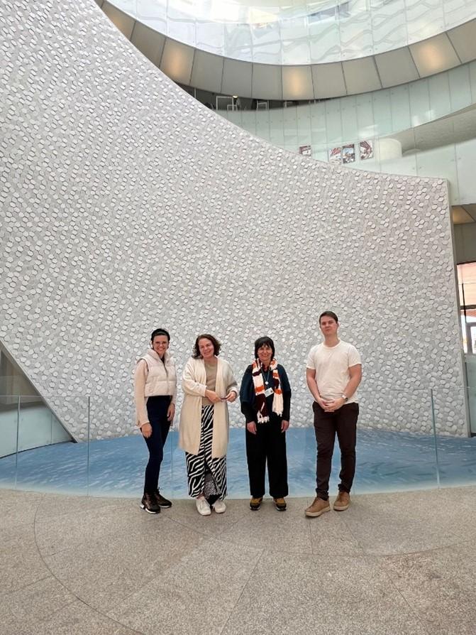 At the CIIMAR office. From left to right: Dina Abdel-Fattah, Fabiola Negreiros de Amorim, Irene Martins, and Stian K. Kleiven.